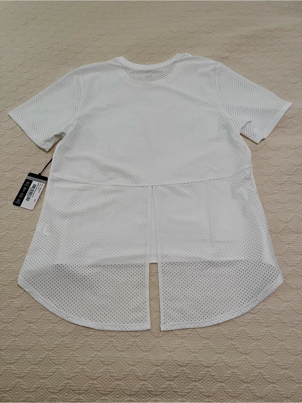 NWT Tail Women’s Geneva White Mesh Tie-Back Short Sleeve Shirt (size Large) - Picture 7 of 8